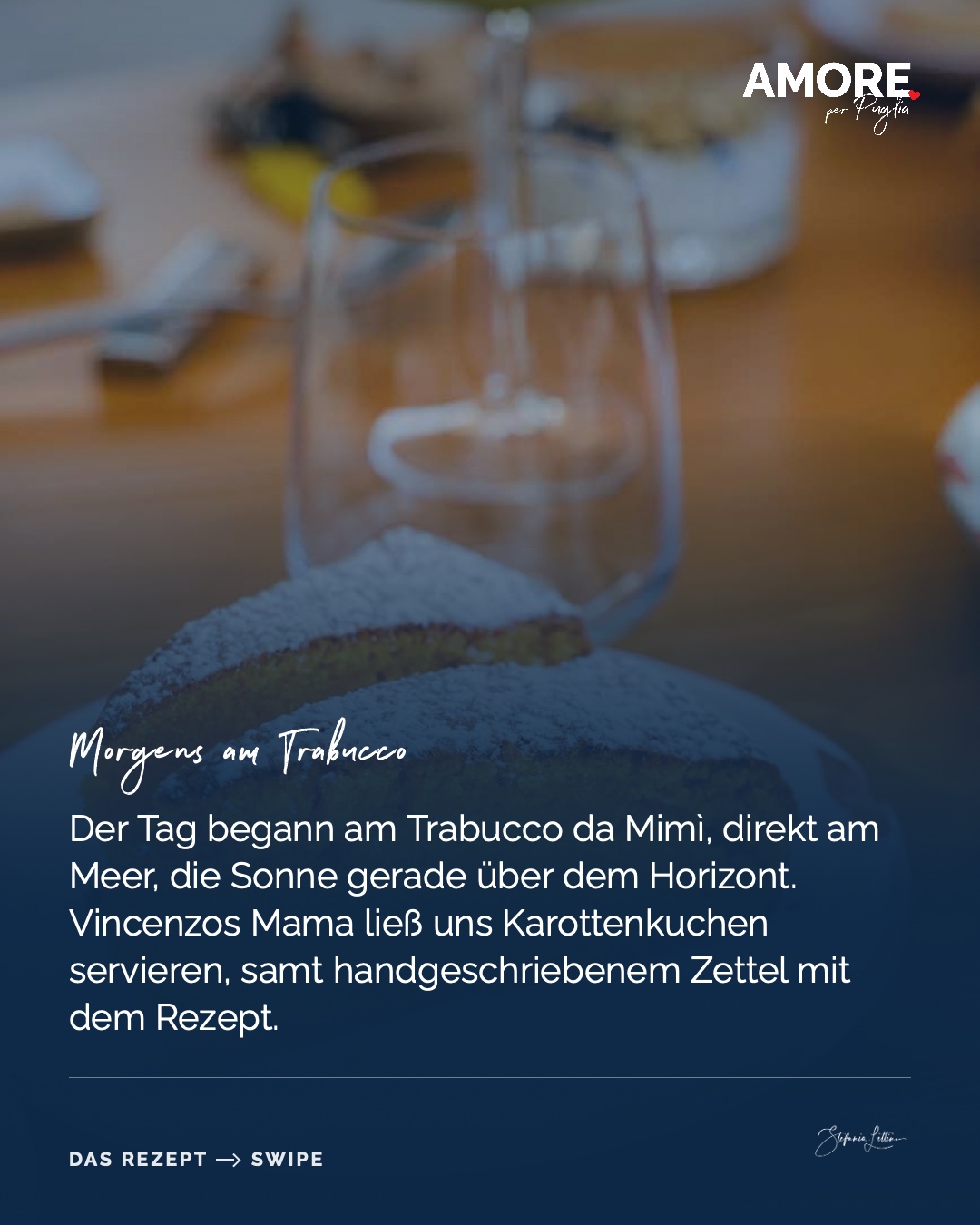 Torta Garganica — die Zutaten und das fertige Gericht, fotografiert für „Amore per Puglia“